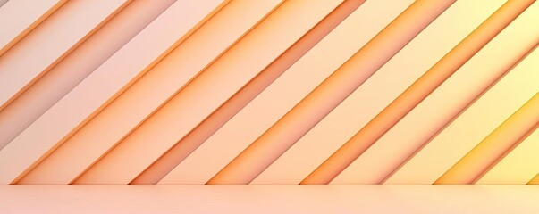 Obraz premium Minimal furniture idea. Abstract geometric pattern with soft pink and orange tones, creating a modern feel.