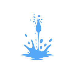 Fototapeta premium Blue Water Splashing