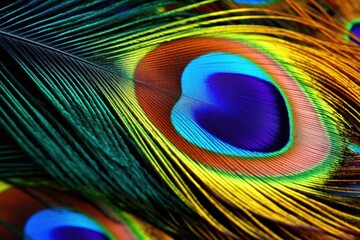 Obraz premium Peacock feather pattern nature bird.