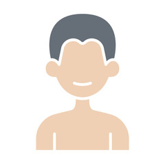 Summer Boy icon in flat color style