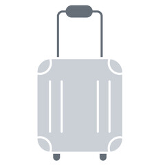Suitcase icon in flat color style