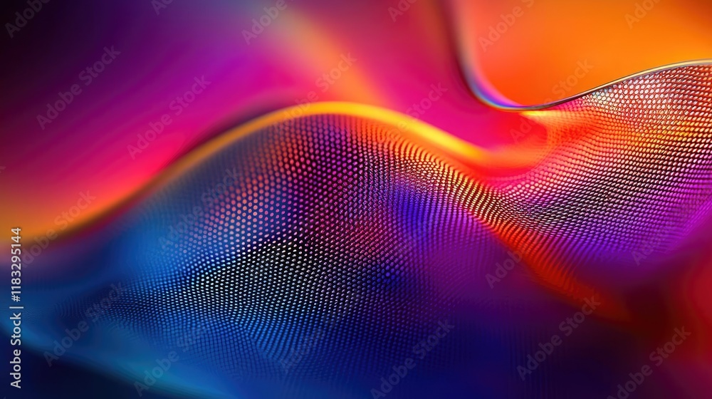 Fototapete Scenery abstract background idea. Vibrant abstract waves featuring bright colors and dynamic patterns.