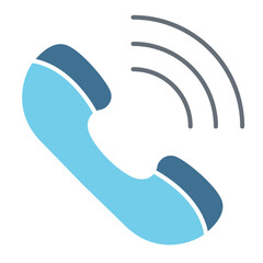 Phone icon in flat color style