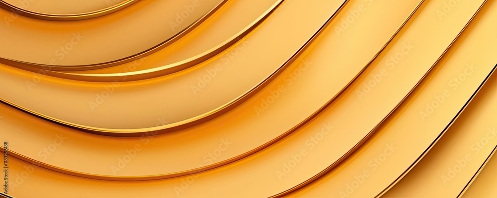 Poster Gold abstract background concept. Abstract golden wave pattern creating a visually appealing background texture.
