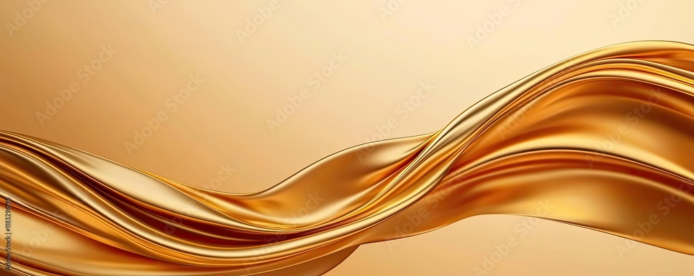 Poster gold abstract background concept. elegant golden waves flowing gracefully, creating a stunning abstr