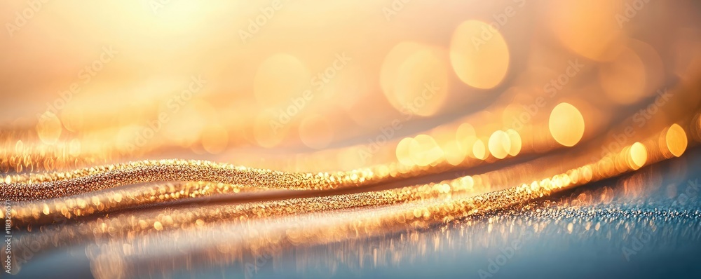 Poster gold abstract background concept. sparkling golden light creates a dreamy, soft-focus background for