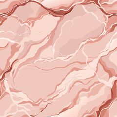 Naklejka premium Blush Pink Marble Seamless Pattern with Pearlescent Veins