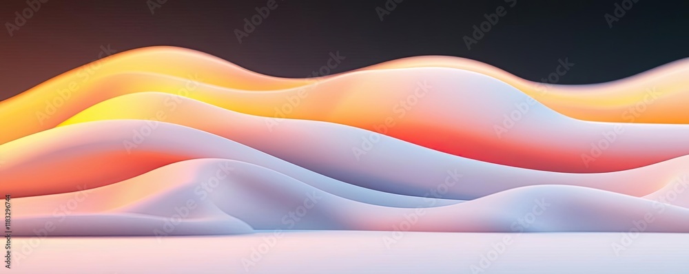 Poster Scenery abstract background idea. Abstract waves create a stunning visual with soft colors and smooth gradients.
