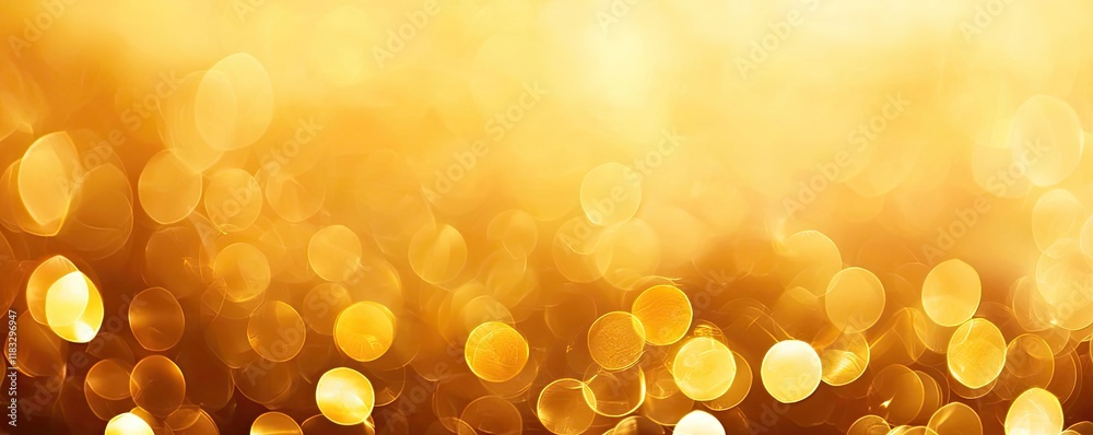 Poster Gold abstract background concept. Golden bokeh background filled with sparkling light for creative projects and designs.