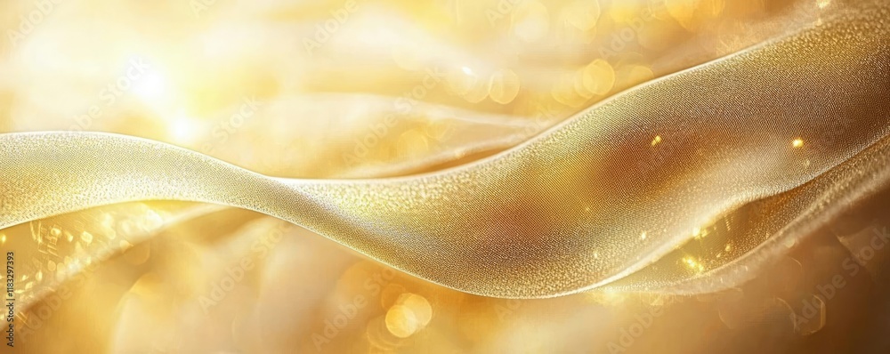Poster Gold abstract background concept. Golden silky waves with a shimmering texture creating a warm and luxurious atmosphere.