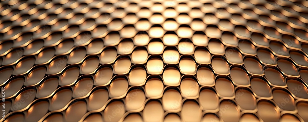 Aufkleber Gold abstract background concept. Close-up of textured golden surface with hexagonal patterns creating a modern look.
