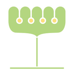 Imagine tree icon in flat color style