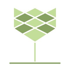 Imagine tree icon in flat color style