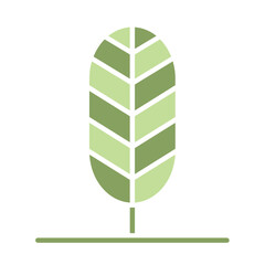Imagine tree icon in flat color style