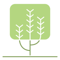 Tree icon in flat color style