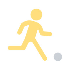 Soccer icon in flat color style