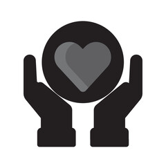 love heart siilhoute globe