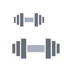 Fototapeta premium Dumbbell icon in flat color style