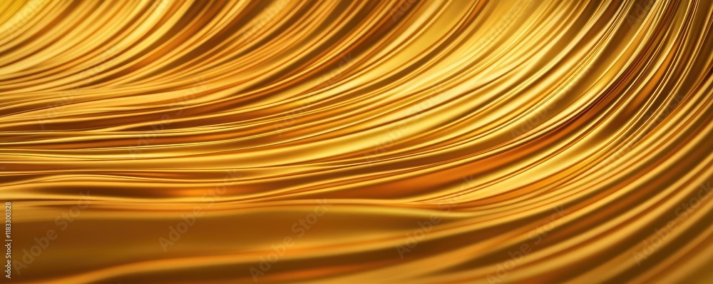Poster Gold abstract background concept. Abstract golden waves creating a luxurious and elegant texture for digital design.