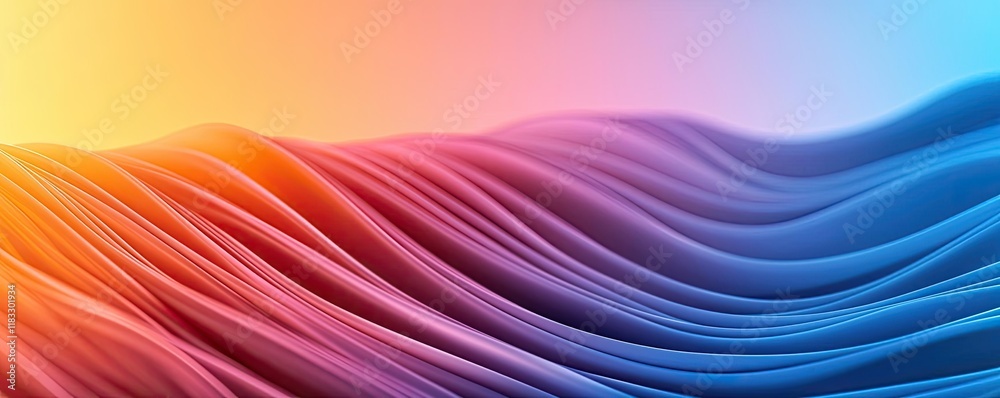 Aufkleber Scenery abstract background idea. Abstract waves of color blending seamlessly in a dynamic visual flow and harmony.
