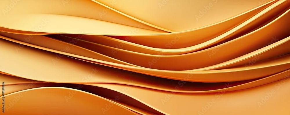 Aufkleber Gold abstract background concept. Abstract golden wave patterns on a smooth surface, creating a modern and elegant design.