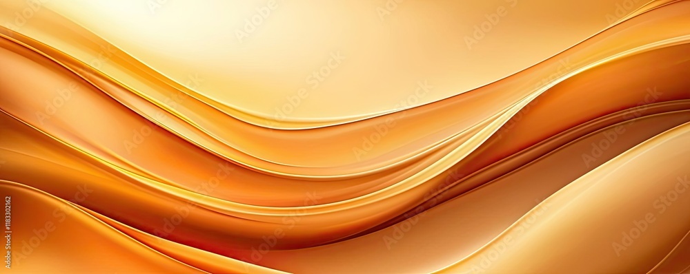 Aufkleber Gold abstract background concept. Abstract orange wave pattern with smooth flowing curves and soft texture.