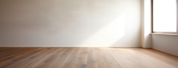 Empty soft gray wall floor minimalist wooden.
