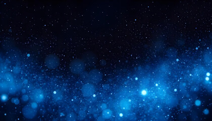 Obraz premium Abstract dot pattern technology background with random placements of white and blue dots, gradient futuristic design