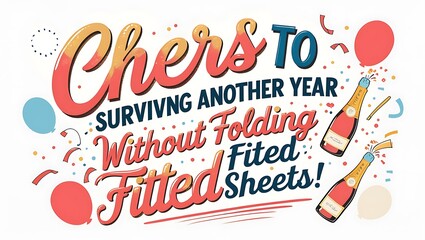 Cheers To Surviving Another Year Without Folding Fitted Sheets