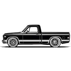 Classic White Pickup Truck Illustration