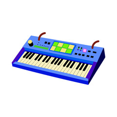 Fototapeta premium A flat style illustration of a synthesizer