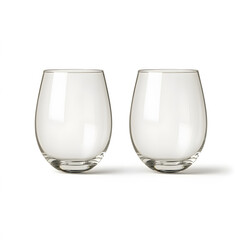 Elegant transparent stemless glasses perfect for any occasion
