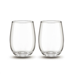Elegant transparent stemless glasses perfect for any occasion
