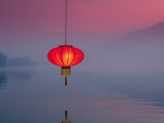 Fototapeta premium chinese lantern in the morning
