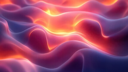 Obraz premium A vibrant, abstract depiction of flowing waves, featuring rich colors and smooth textures that evoke a sense of movement and light.