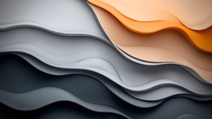 Obraz premium Elegant marble like abstract design with swirling layers of gray white and beige hues featuring subtle textures and gradients chiaroscuro lighting and a minimalist contemporary style