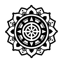 Fototapeta premium A glyph style icon of ashtamangala symbol