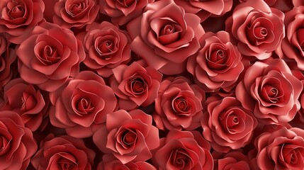 Obraz premium rose seamless pattern wallpaper
