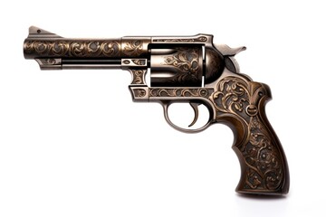 Ornate antique revolver pistol
