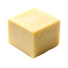 Butter cube isolated on transparent background