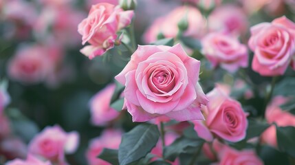 Obraz premium rose seamless pattern wallpaper