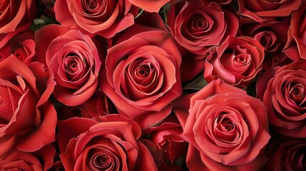 Obraz premium rose seamless pattern wallpaper