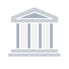 Landmark icon in flat color style