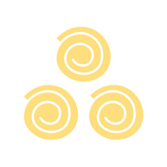 Hay icon in flat color style