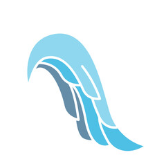 Wing icon in flat color style