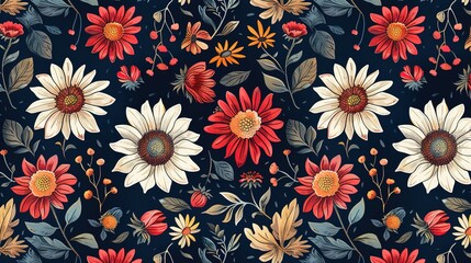 sunflower seamless pattern wallpaper