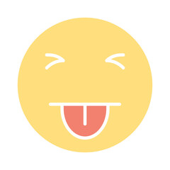 salty icon in flat color style