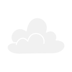 Cloud icon in flat color style