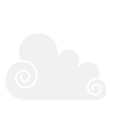 Abstract Cloud , Chinese Cloud , Curl cloud ,Decoration cloud icon in flat color style