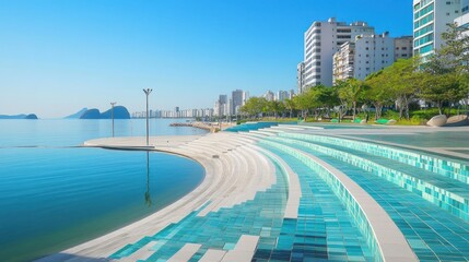 Obraz premium The stunning Selarón Steps in vibrant mosaic tiles, Rio de Janeiro 
